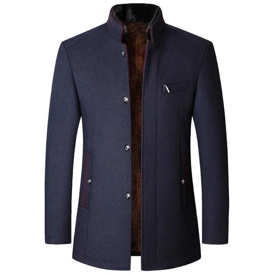 Male Winter Jackets and Coats 4 Men Woollen Trench Coats Cashmere