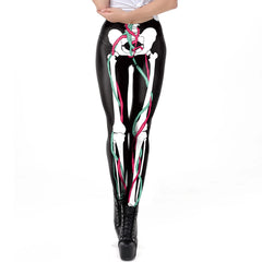 NADANBAO Skull Leggings Woman Halloween Party Trousers Festival