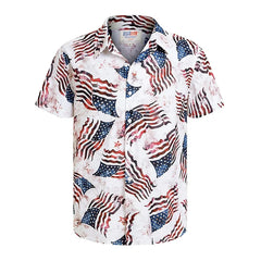 America Hawaiian Flag Men Fashion Shirts For Man Weed Clothing 3D