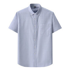 Summer High Quality 100% Cotton  Men Shirts Short Sleeve Dress Shirts