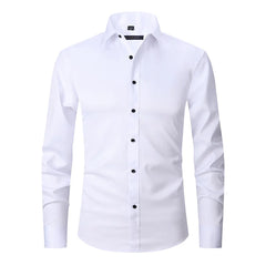 Spring Men's Social Shirt Slim Business Dress Shirts Male Long Sleeve