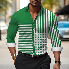 Men's shirt button up shirt casual shirt business casual 3D printed