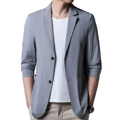 Anti-Wrinkle Ultra Thin Ice Silk Suit Jacket Summer men blazer