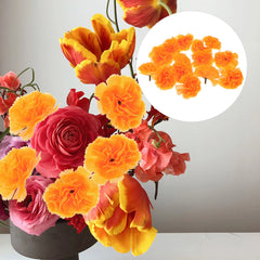 50 Pcs Artificial Marigold Simulation Heads Fake Embellishment