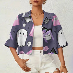 Loose And Breathable Women's Lapel Shirt High Quality Halloween Style