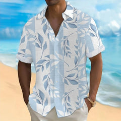 3d Beach Flower Print Hawaiian Shirts 2024 Men's Shirt Summer Daily