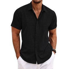 Linen shirt tribal ethnic men's riding shirt linen shirt casual summer