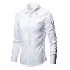 Shirt Button Slim Fit Dress-up Casual Lapel Men Spring Shirt   Men