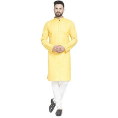 Mens Kurta Pajama Set Cotton Indian Ethnic Traditional Plain Dress