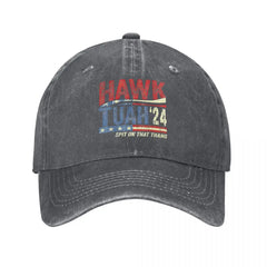 Hawk Tuah 24 Spit On That Thang Unisex Baseball Cap Distressed Denim