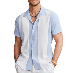 Fashion summer 2023 men's shirt bowling shirt button shirt casual