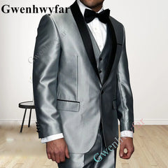 Gwenhwyfar New Indian Style Black Mens Suits With Pant Stand Collar