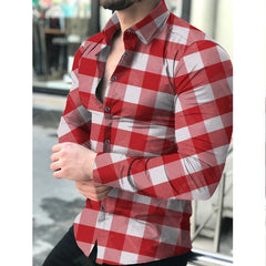 Men's shirt pattern shirt 3D printing plus size street daily long