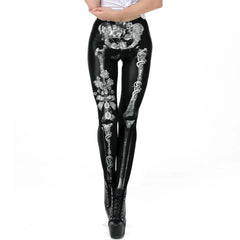 NADANBAO Skull Leggings Woman Halloween Party Trousers Festival