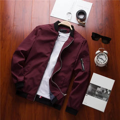 New 2024 Jacket Men Fashion Casual Slim Mens Jacket Sportswear Bomber