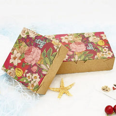 20pcs Gift Box Kraft Paperboard Box Cookie Packaging Box Macaron Box