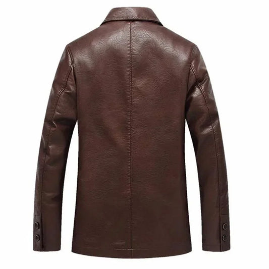 Soft Leather Jackets Men Leather Jacket Thick Moto Coats Casaco