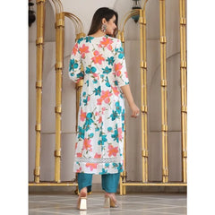 Women Printed Kurta Palazzo with Dupatta Set Readymade Kurti Pant Suit