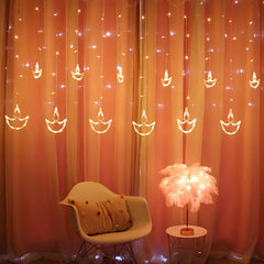 LED Fairy Lights Swastika Garland Curtain String Light for Diwali