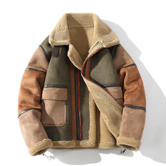 Fur Men's Autumn Winter Thickening High-end Brand Leather Jacket /