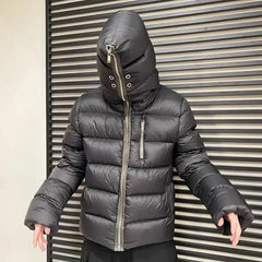 Firmranch New Black RO Style Shark Head Hooded Puffer Jackets For Men
