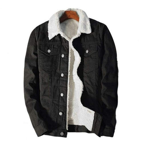 Super Soft Popular Lapel Buttons Jean Jacket Winter Men Jean Outerwear