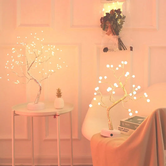 LED Mini Christmas Tree Fairy Lights with Copper Wire Garland