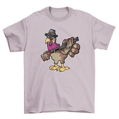 Turkey with gun t-shirt