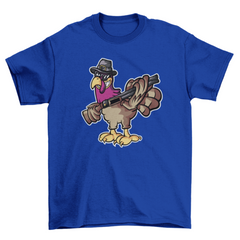 Turkey with gun t-shirt