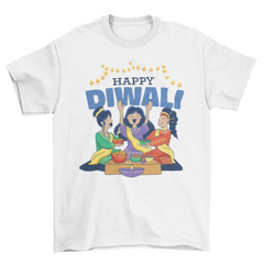 Happy diwali meal and people t-shirt