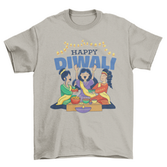 Happy diwali meal and people t-shirt