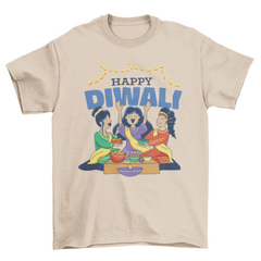 Happy diwali meal and people t-shirt