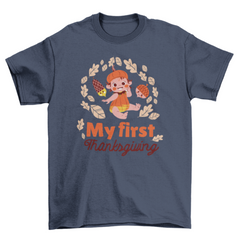 Baby first thanksgiving holiday t-shirt