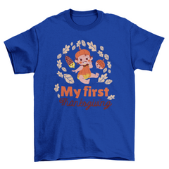 Baby first thanksgiving holiday t-shirt