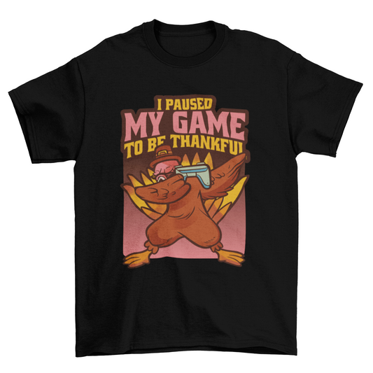 Gaming turkey Thanksgiving t-shirt design