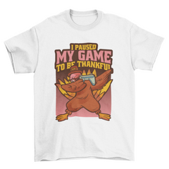 Gaming turkey Thanksgiving t-shirt design