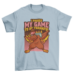 Gaming turkey Thanksgiving t-shirt design