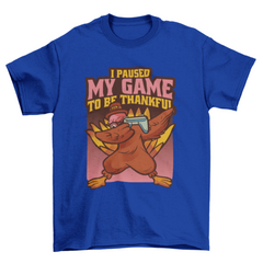 Gaming turkey Thanksgiving t-shirt design