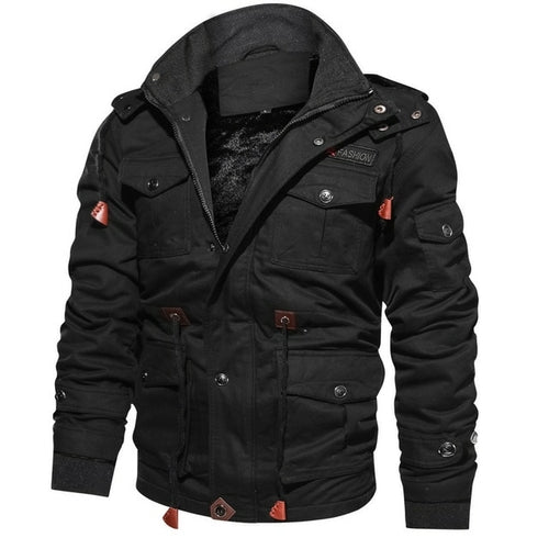 Winter Fleece Jacket Men Casual Thick Thermal Coat Army Pilot Jackets