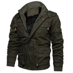 Winter Fleece Jacket Men Casual Thick Thermal Coat Army Pilot Jackets