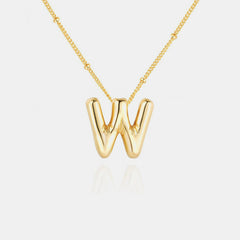 Gold-Plated Bubble Initial Necklace