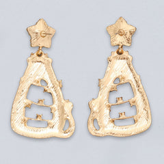 Rhinestone Alloy Cat Earrings