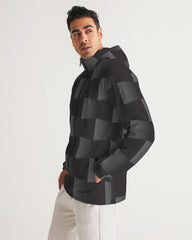 Mens Lightweight Windbreaker Jacket With Hood And Zipper Closure