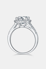 3 Carat Moissanite Halo Ring