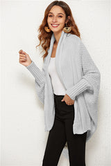 Open Front Batwing Sleeve Cardigan