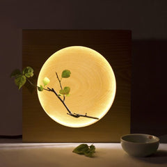 Beech Moon LED Lamp