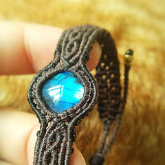 Braided Moonlight Labradorite Bracelet
