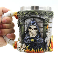 Skeleton Death Stainless Steel Skull Mug