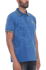 Italian Print Collared Polo Shirt