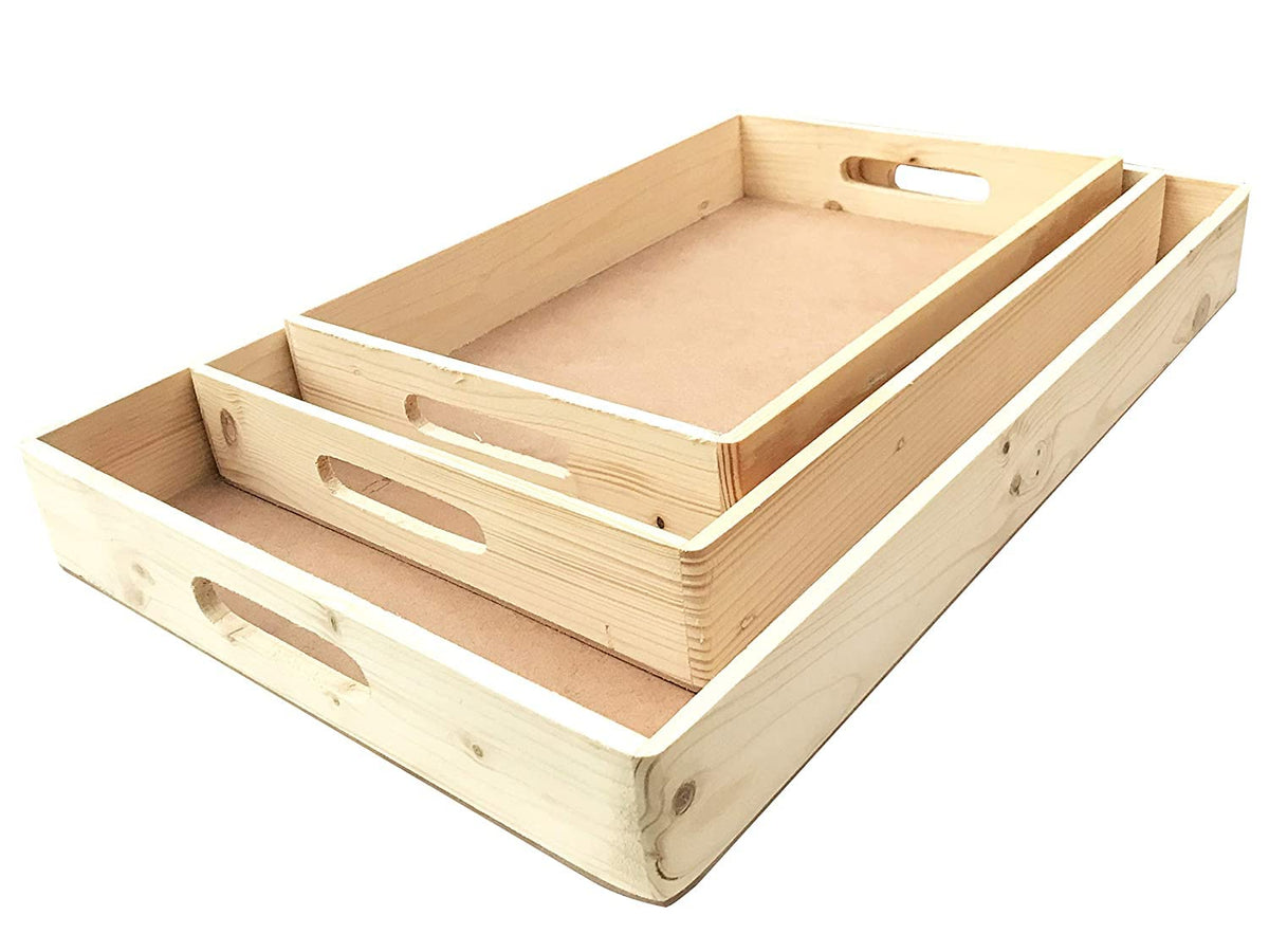 Serving   Tray Combo Plywood Wood (3pcs)